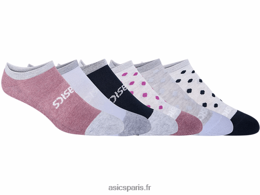 Asics Lot de 6 paires de chaussettes Accelerate pour femme BXL8B23455 bleu/violet assorti
