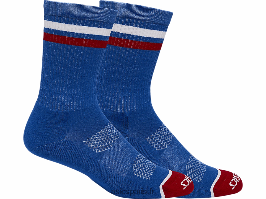 Asics chaussettes d'équipage états-unis BXL8B21288 bleu électrique/rouge électrique
