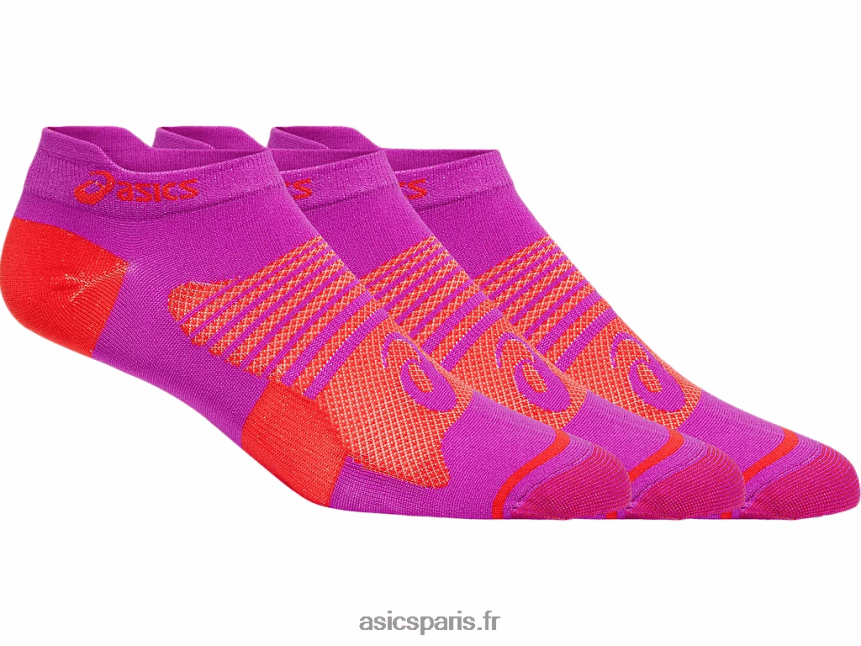 Asics pack de 3 quick lyte plus pour femme BXL8B22975 orchidée/alerte rouge