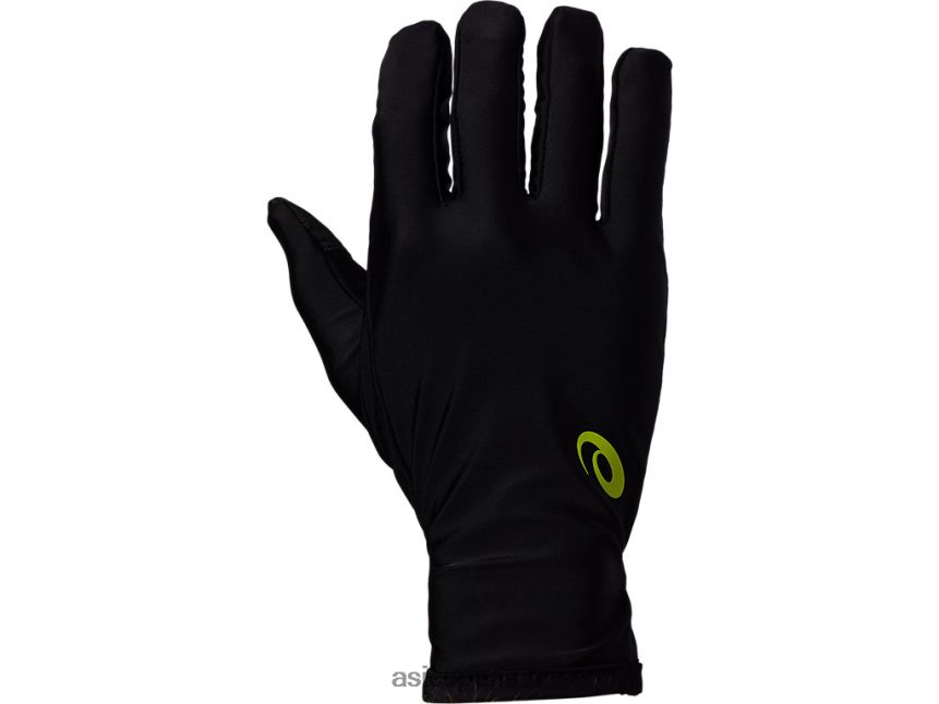 Asics gants de course unisexes BXL8B2257 performance noir/zeste de citron vert
