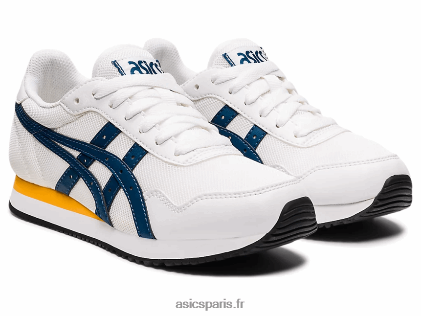 enfants Asics école primaire du coureur de tigre BXL8B24464 blanc/indigo clair