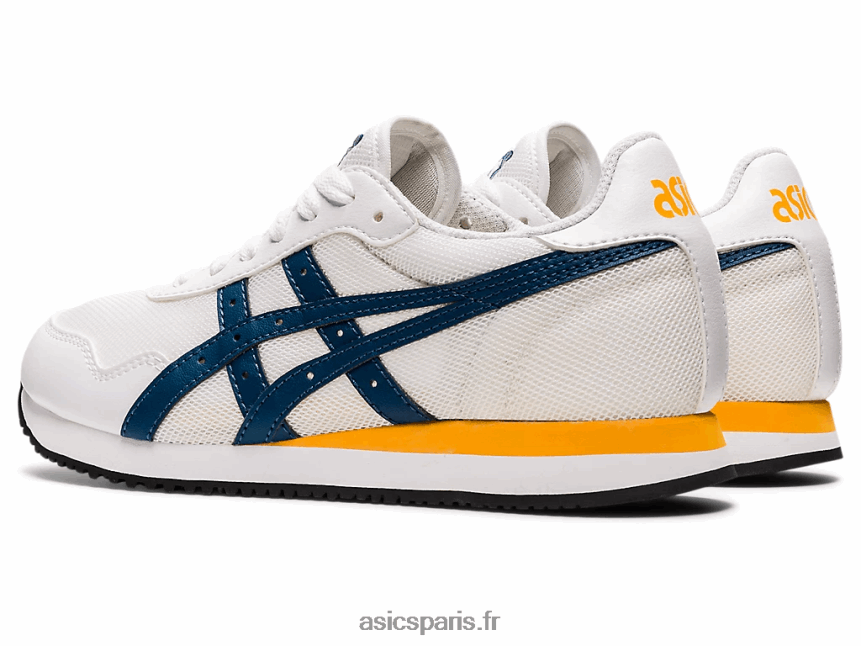 enfants Asics école primaire du coureur de tigre BXL8B24464 blanc/indigo clair