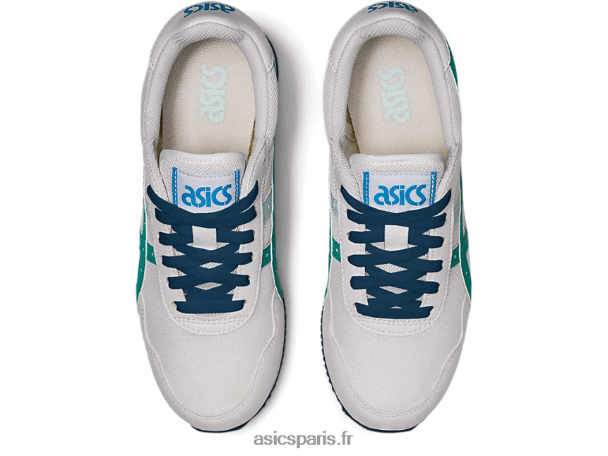 enfants Asics école primaire du coureur de tigre BXL8B24479 bijou blanc/baltique