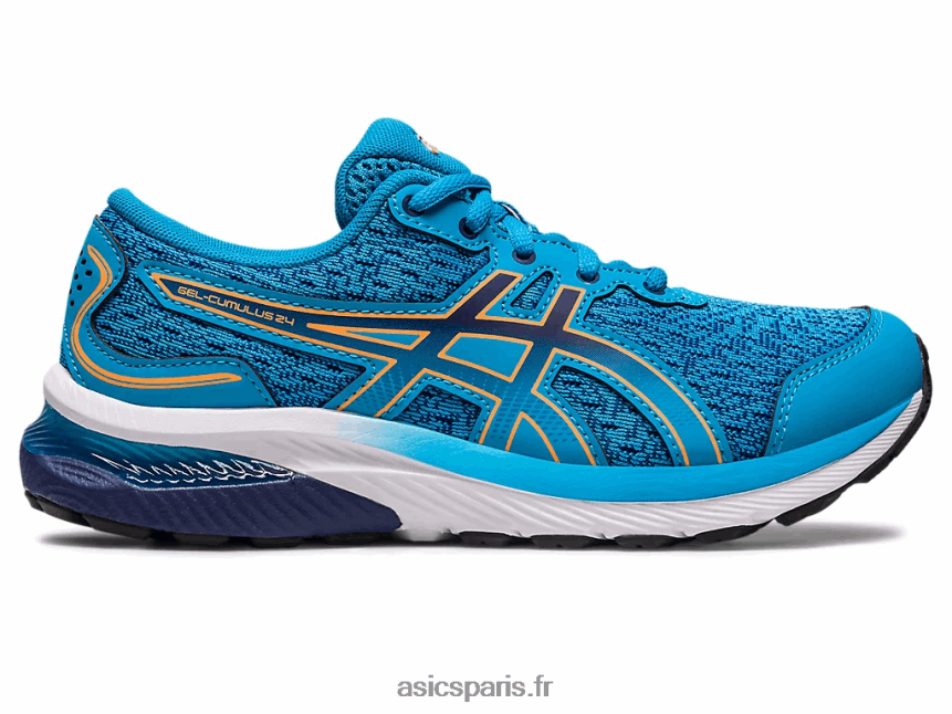 enfants Asics école primaire gel-cumulus 24 BXL8B24228 bleu des îles/pêche soleil