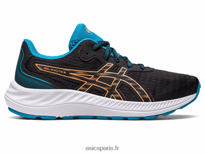 enfants Asics école primaire gel-exciter 9 BXL8B24307 noir/pêche soleil