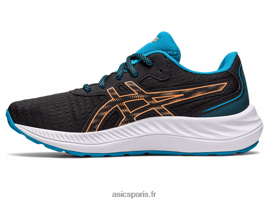 enfants Asics école primaire gel-exciter 9 BXL8B24307 noir/pêche soleil