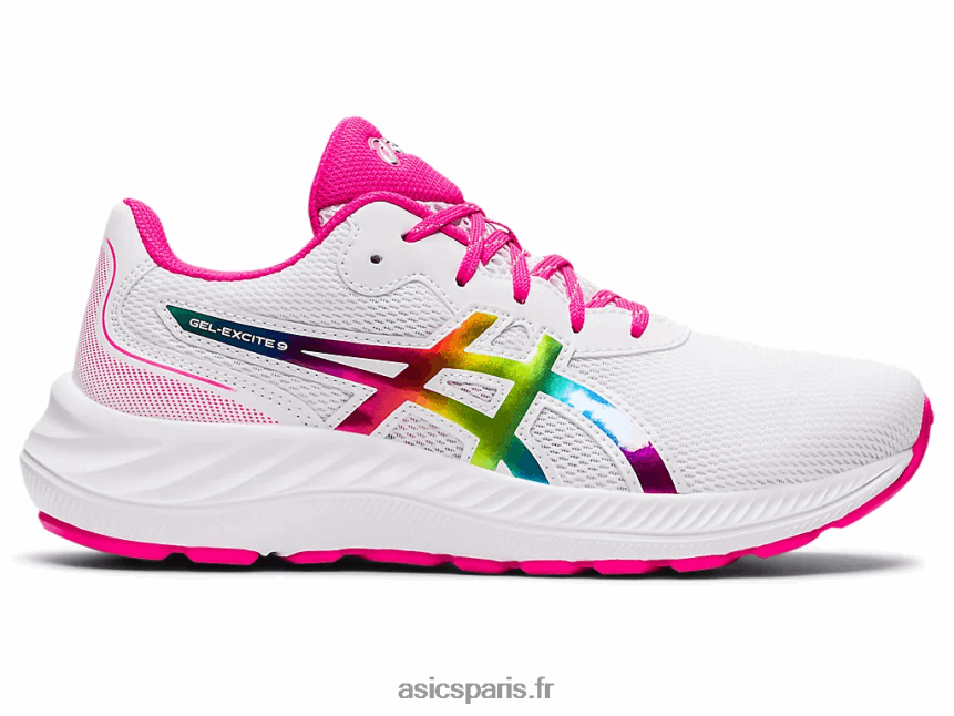 enfants Asics école primaire gel-exciter 9 BXL8B24462 blanc/rose brillant