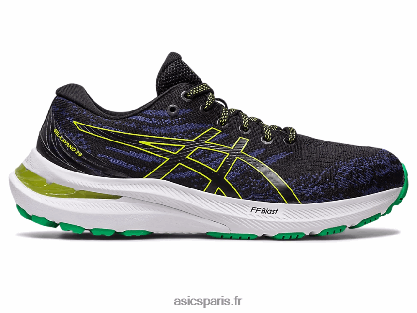 enfants Asics école primaire gel-kayano 29 BXL8B24291 noir/zeste de citron vert