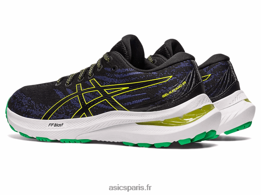 enfants Asics école primaire gel-kayano 29 BXL8B24291 noir/zeste de citron vert