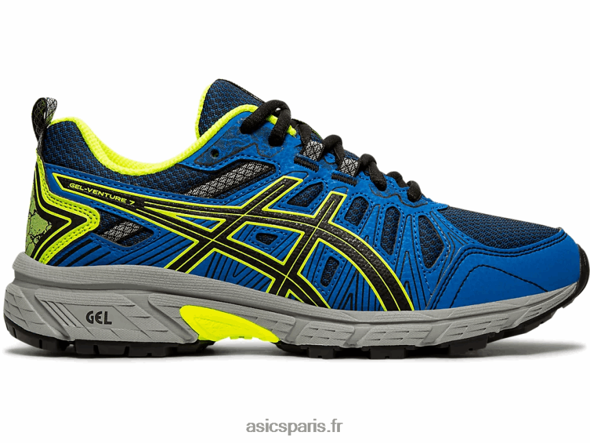 enfants Asics école primaire gel-venture 7 BXL8B24570 noir/jaune de sécurité