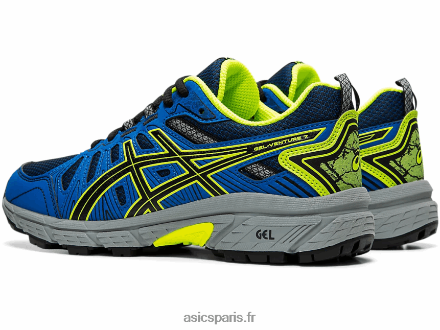 enfants Asics école primaire gel-venture 7 BXL8B24570 noir/jaune de sécurité