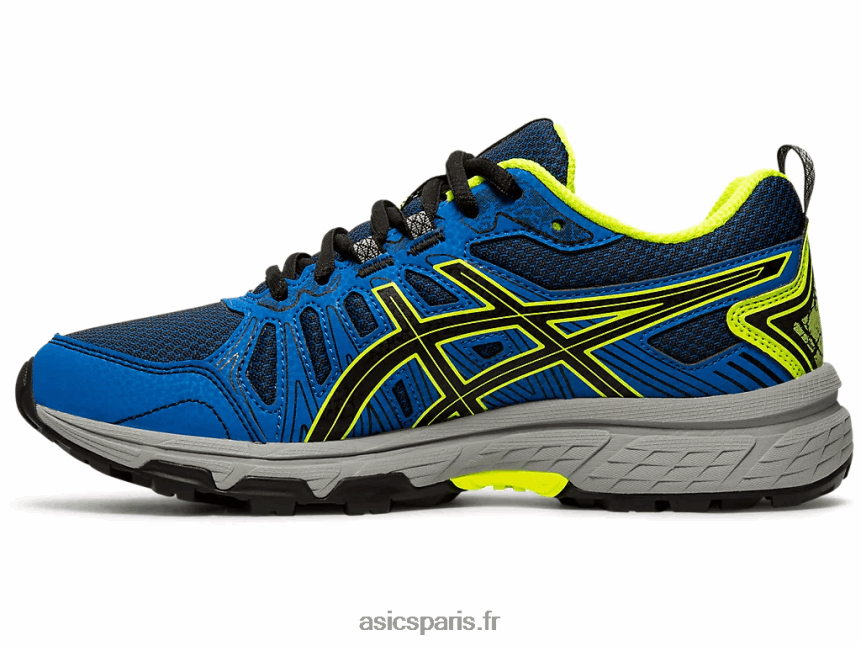 enfants Asics école primaire gel-venture 7 BXL8B24570 noir/jaune de sécurité