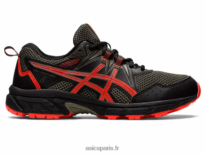 enfants Asics école primaire gel-venture 8 BXL8B24389 tomate noire/cerise