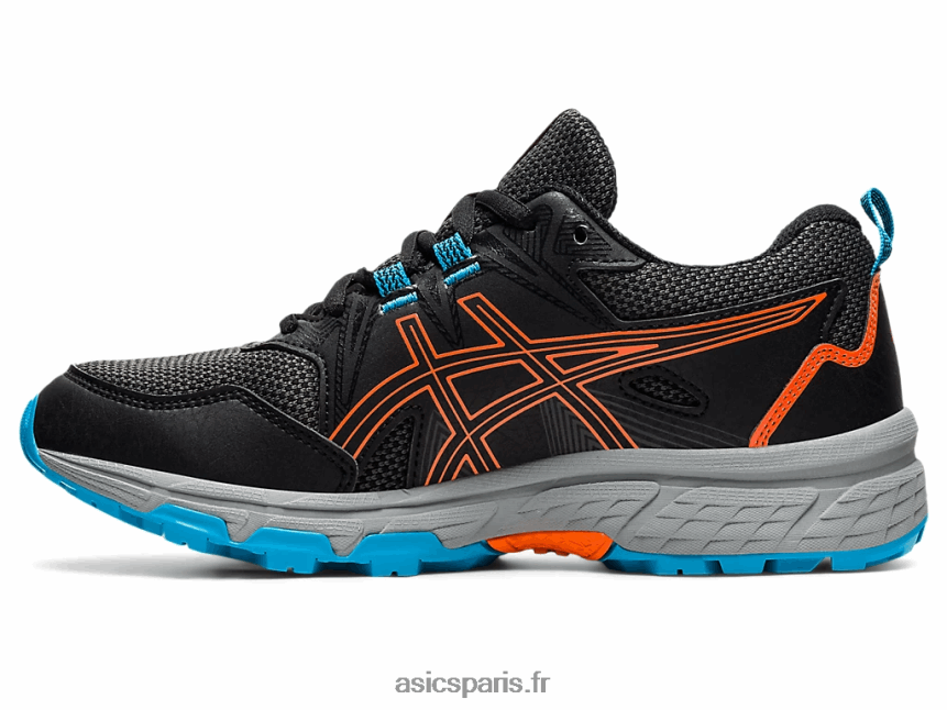 enfants Asics école primaire gel-venture 8 BXL8B24496 noir/orange souci