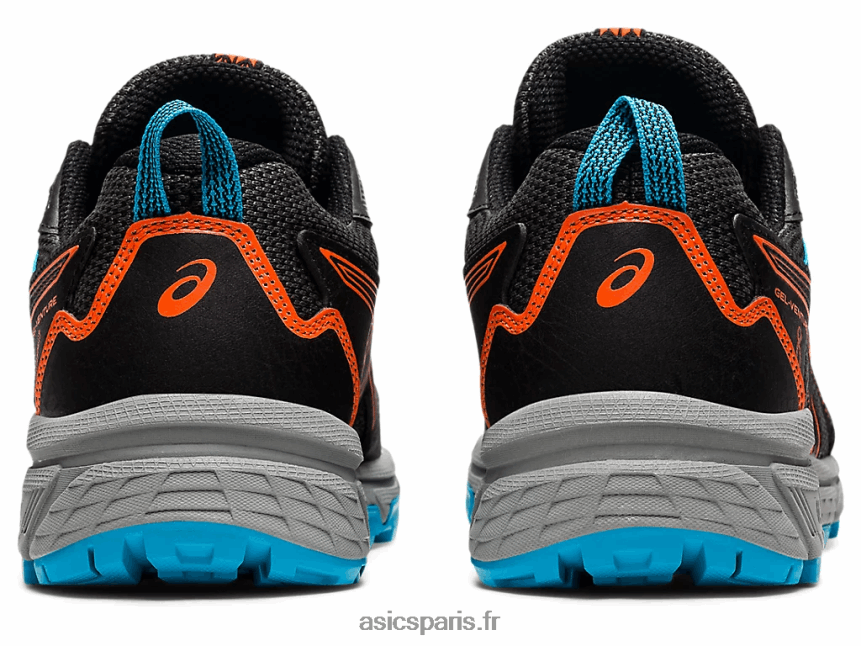 enfants Asics école primaire gel-venture 8 BXL8B24496 noir/orange souci
