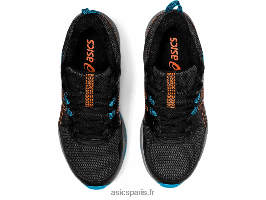 enfants Asics école primaire gel-venture 8 BXL8B24496 noir/orange souci