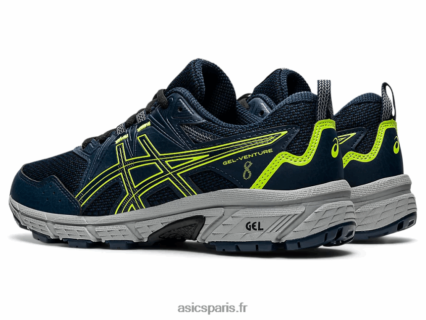 enfants Asics école primaire gel-venture 8 BXL8B24505 bleu français/vert danger