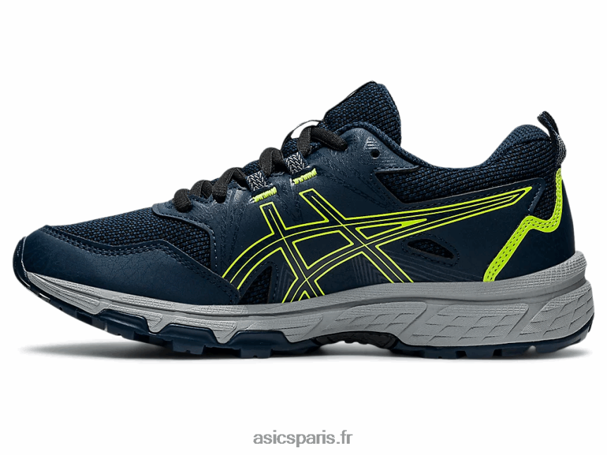 enfants Asics école primaire gel-venture 8 BXL8B24505 bleu français/vert danger