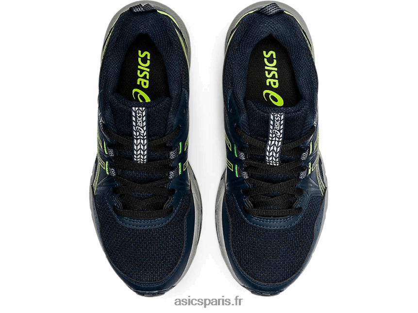 enfants Asics école primaire gel-venture 8 BXL8B24505 bleu français/vert danger