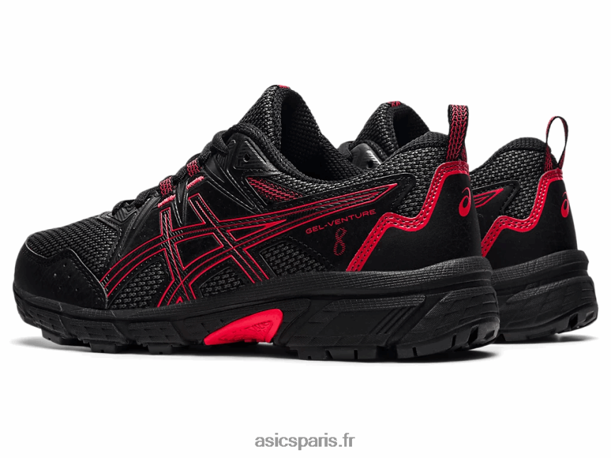 enfants Asics école primaire gel-venture 8 BXL8B24508 noir/rouge électrique