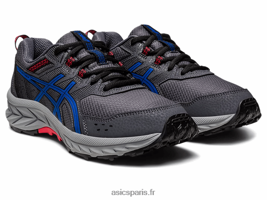 enfants Asics école primaire gel-venture 9 BXL8B24216 gris porteur/bleu thon