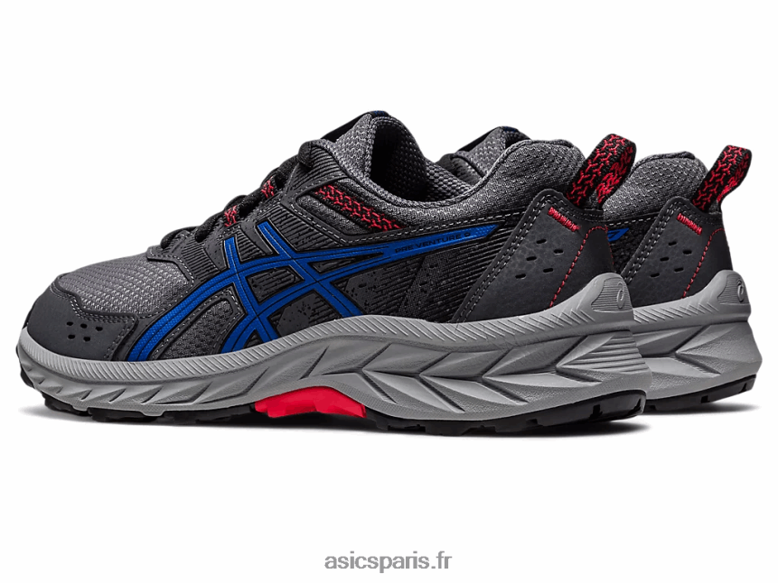 enfants Asics école primaire gel-venture 9 BXL8B24216 gris porteur/bleu thon