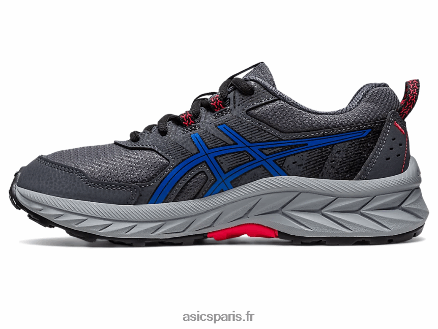 enfants Asics école primaire gel-venture 9 BXL8B24216 gris porteur/bleu thon
