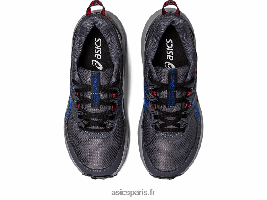 enfants Asics école primaire gel-venture 9 BXL8B24216 gris porteur/bleu thon