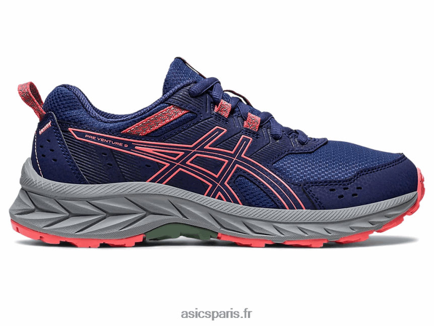 enfants Asics école primaire gel-venture 9 BXL8B24220 bleu indigo/papaye