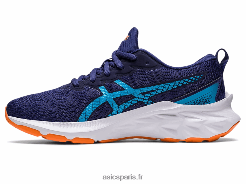 enfants Asics école primaire novablast 2 BXL8B24277 bleu indigo/pêche soleil