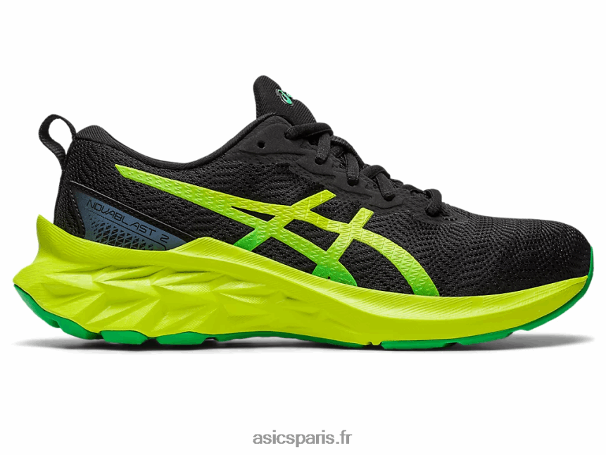 enfants Asics école primaire novablast 2 BXL8B24309 noir/zeste de citron vert