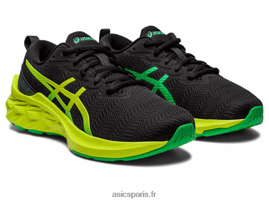 enfants Asics école primaire novablast 2 BXL8B24309 noir/zeste de citron vert