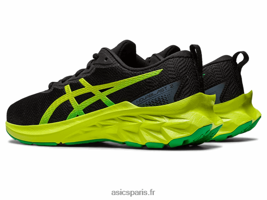 enfants Asics école primaire novablast 2 BXL8B24309 noir/zeste de citron vert