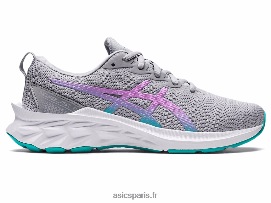 enfants Asics école primaire novablast 2 BXL8B24427 gris piémont/lumière lavande