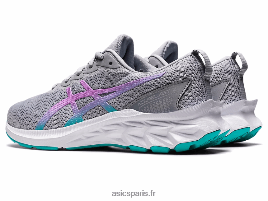 enfants Asics école primaire novablast 2 BXL8B24427 gris piémont/lumière lavande