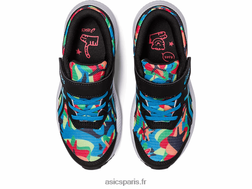 enfants Asics contester 8 préscolaire BXL8B24247 noir/bleu île