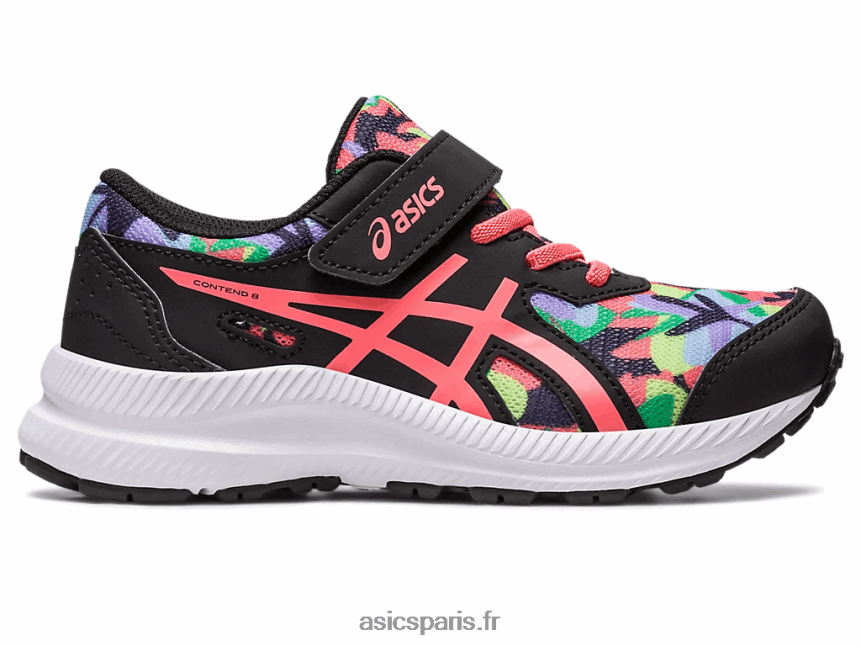enfants Asics contester 8 préscolaire BXL8B24249 noir/papaye