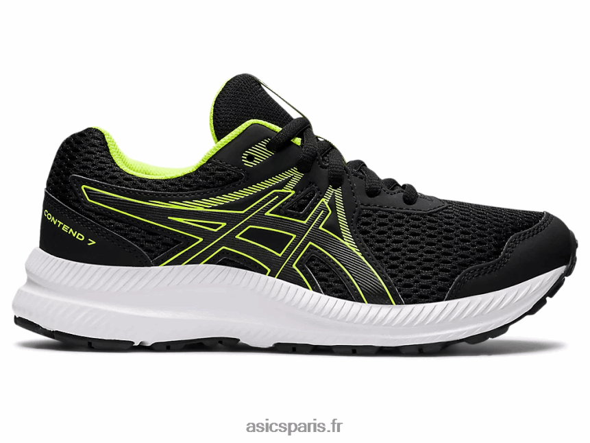 enfants Asics contester l'école primaire 7 BXL8B24486 noir/vert danger