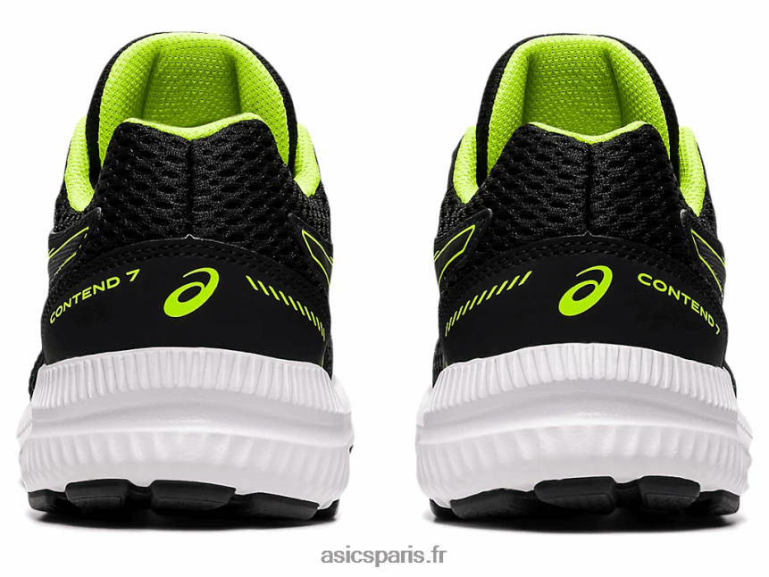 enfants Asics contester l\'école primaire 7 BXL8B24486 noir/vert danger