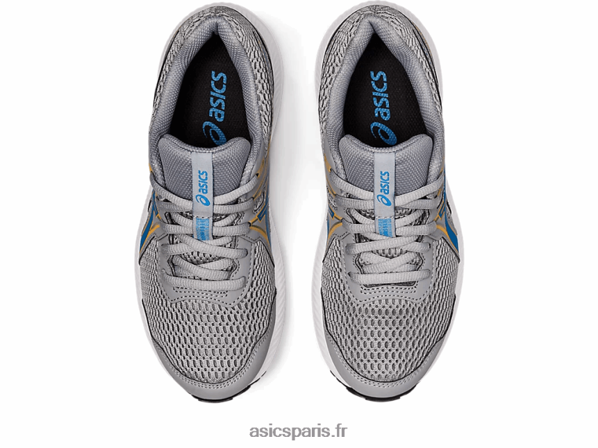 enfants Asics contester l\'école primaire 7 BXL8B24535 plaque de gypse/bleu électrique