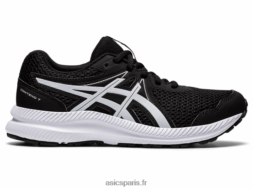 enfants Asics contester l'école primaire 7 BXL8B24542 noir blanc