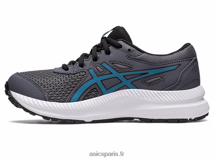 enfants Asics contester l\'école primaire 8 BXL8B24245 gris porteur/bleu île