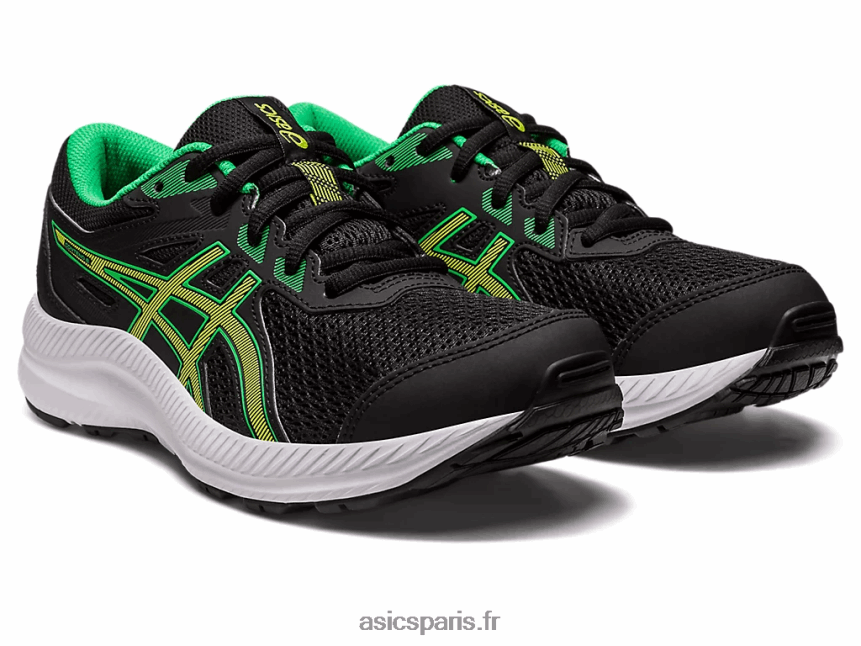 enfants Asics contester l\'école primaire 8 BXL8B24246 noir/zeste de citron vert
