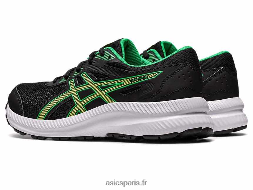 enfants Asics contester l\'école primaire 8 BXL8B24246 noir/zeste de citron vert
