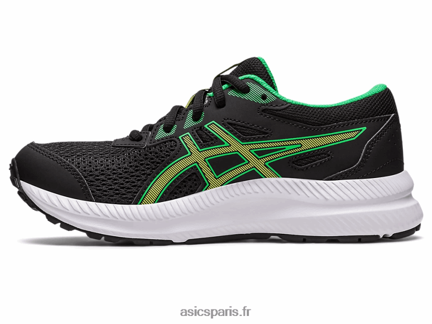 enfants Asics contester l\'école primaire 8 BXL8B24246 noir/zeste de citron vert