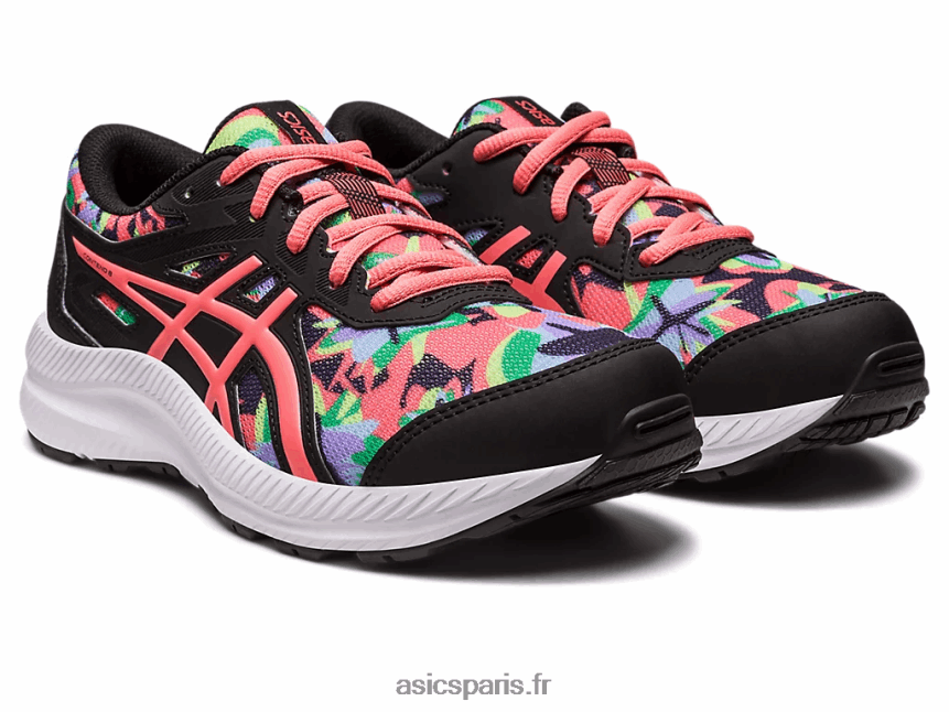 enfants Asics contester l\'école primaire 8 BXL8B24250 noir/papaye