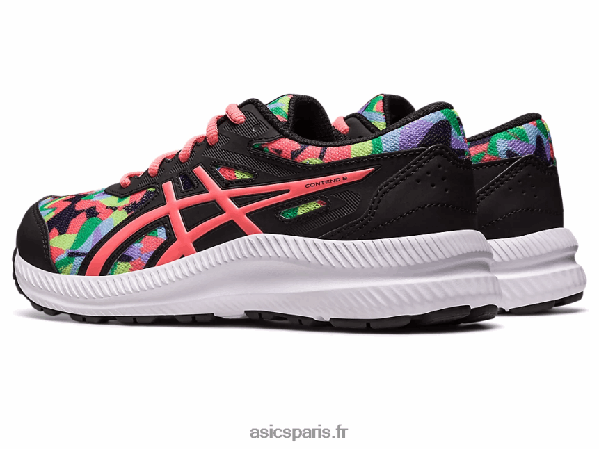 enfants Asics contester l\'école primaire 8 BXL8B24250 noir/papaye