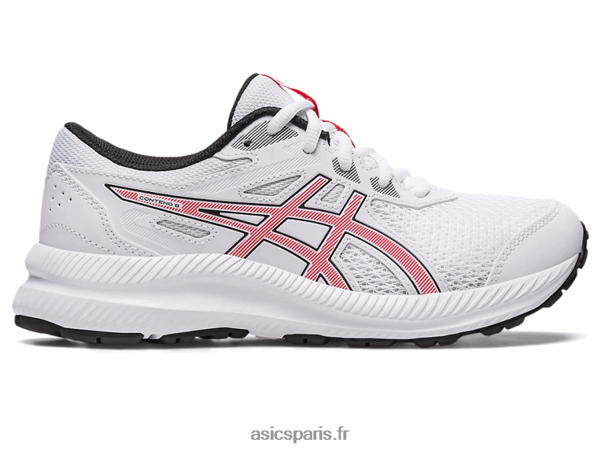 enfants Asics contester l'école primaire 8 BXL8B24281 blanc/rouge électrique