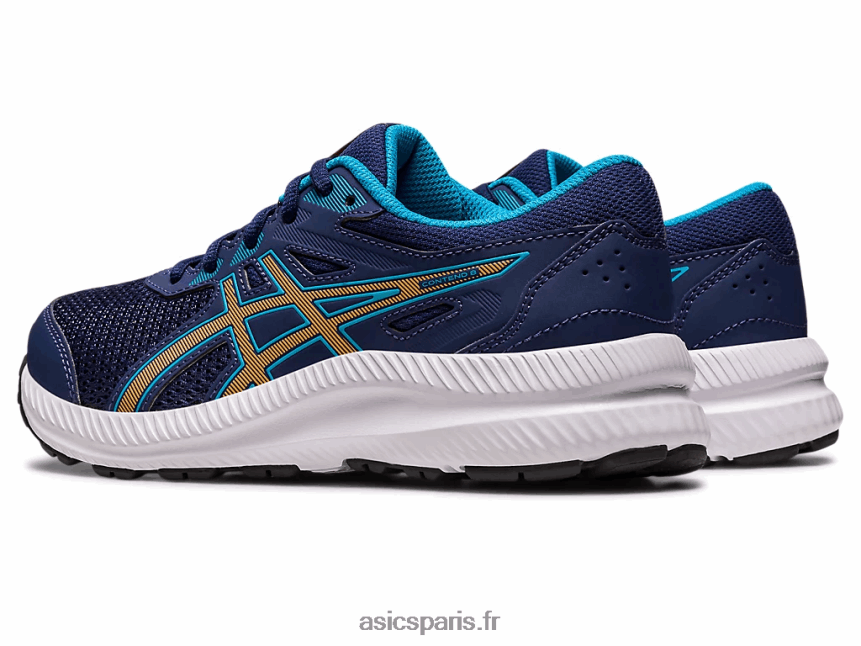 enfants Asics contester l\'école primaire 8 BXL8B24286 bleu indigo/pêche soleil