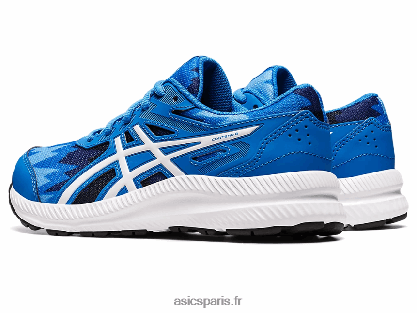 enfants Asics contester l\'école primaire 8 BXL8B24345 bleu électrique/blanc
